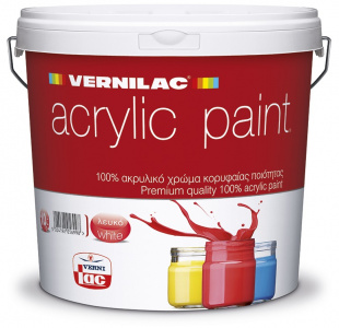 VERNILAC ACRILIC PAINT 100% акриловая матовая фасадная краска премиум качества 10 л.